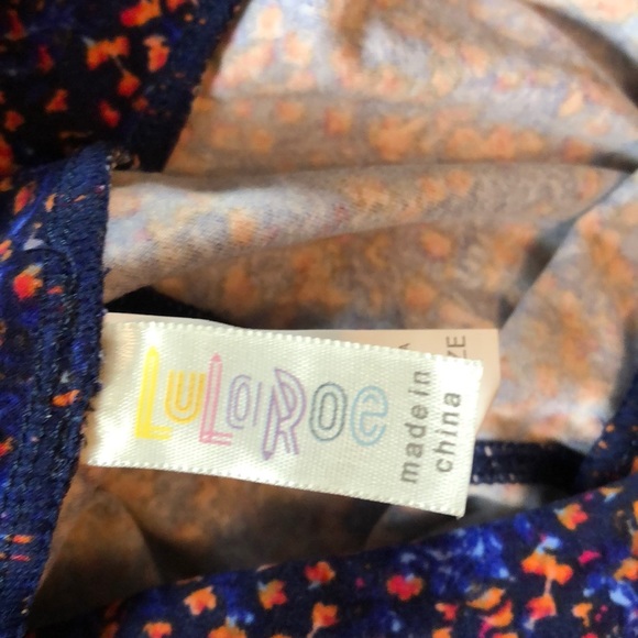 LuLaRoe leggings blue orange one size - Picture 5 of 11